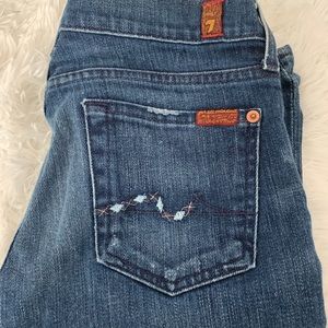 Vintage medium blue wash bootcut 7 Jeans